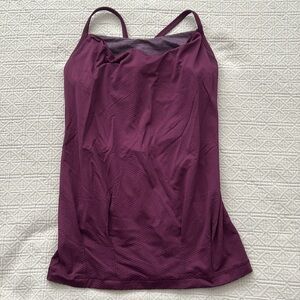 Lululemon Athletic Tank Top Draped Front & Open Back - Size 6